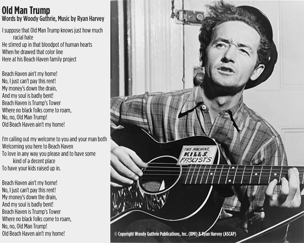 Woody Guthrie wrote a song about Trump’s Dad
